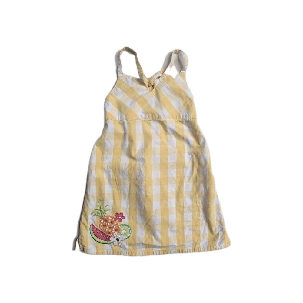 Vintage Girls Dress Gymboree Yellow Summer Floral 4 Years 2001